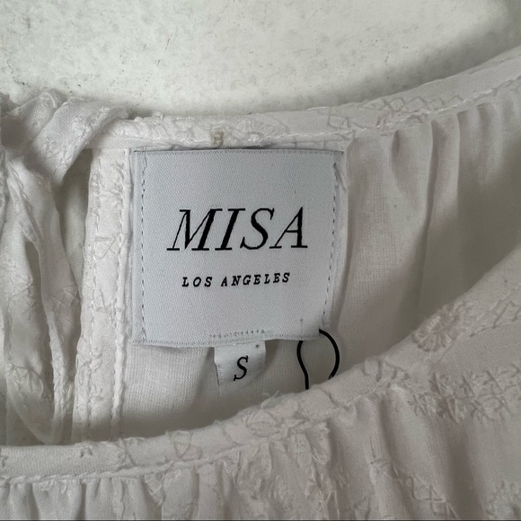 Misa Los Angeles Mabel white paisley cotton sun mini dress Size Small - Picture 9 of 10